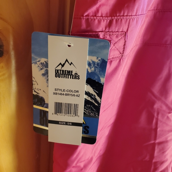 NWT iXtreme Snow Bib Pants Pink Kids 5/6 - Picture 6 of 7